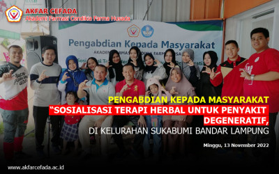 PkM: Sosialisasi Terapi Herbal Untuk Penyakit DEGENERATIF, di Kelurahan Sukabumi Bandar Lampung